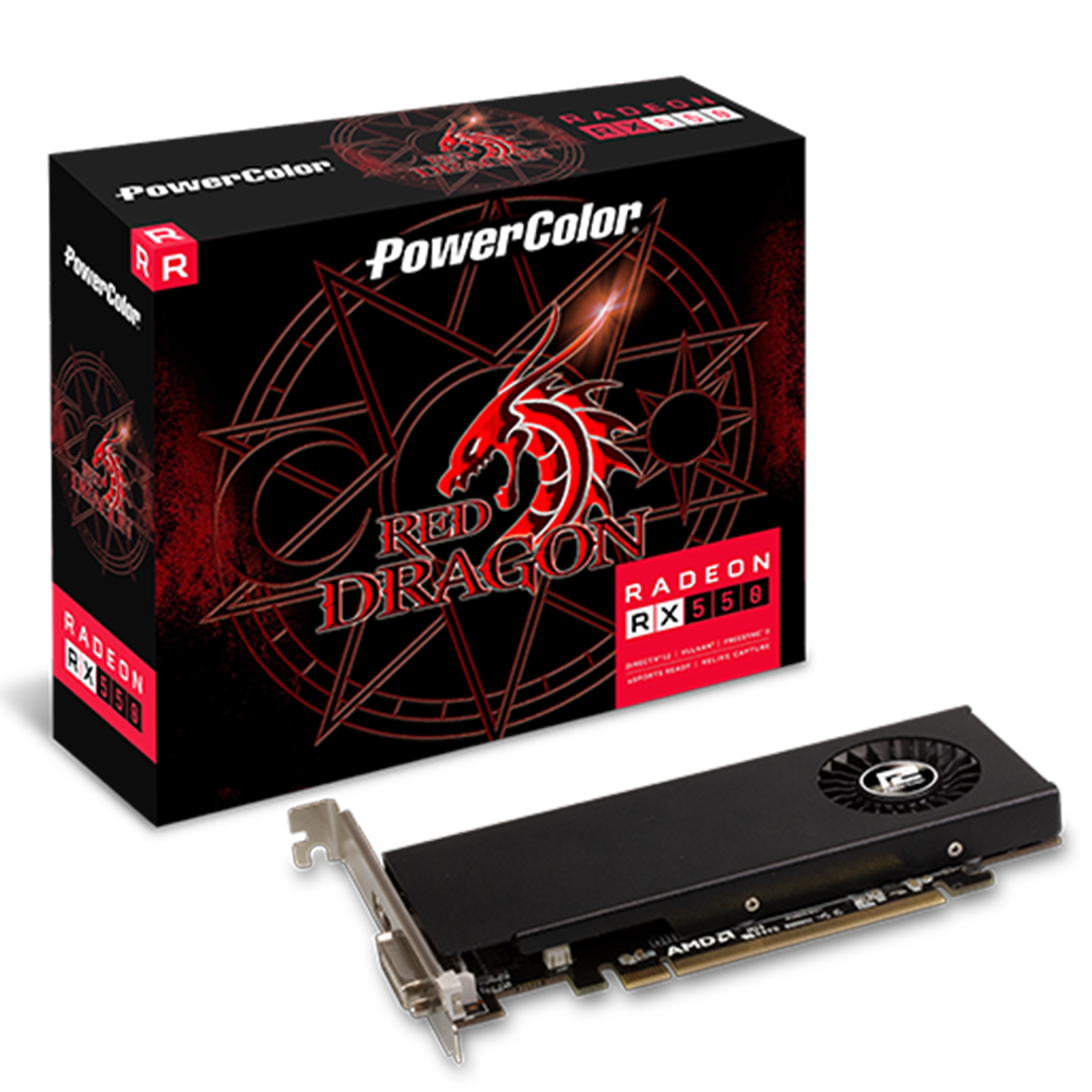 Imagen de PLACA DE VIDEO POWERCOLOR RX550 LOW PROFILE 4GB GDDR5