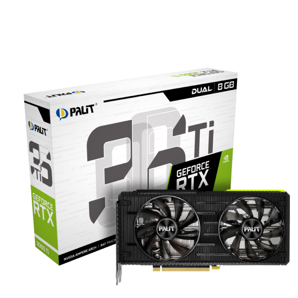 Imagen de PLACA DE VIDEO PALIT NVIDIA GEFORCE RTX 3060 TI DUAL 8GB GDDR6 256BIT LHR