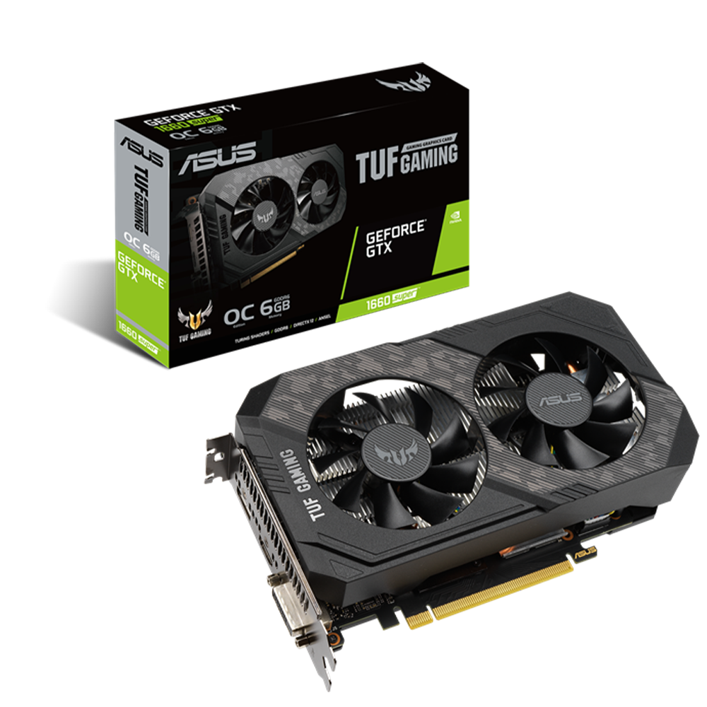 Imagen de PLACA DE VIDEO ASUS NVIDIA GEFORCE GTX 1660 SUPER TUF GAMING OC 6GB DUAL