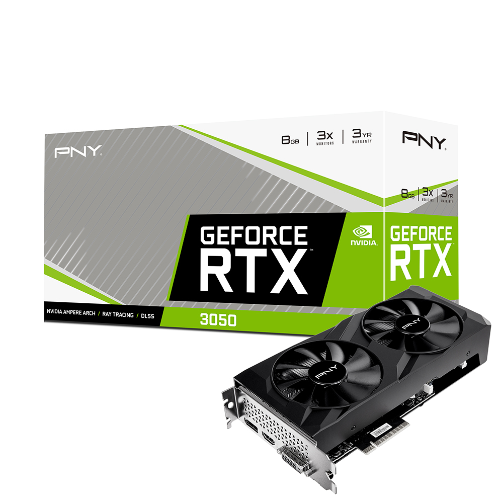 Imagen de PLACA DE VIDEO PNY NVIDIA GEFORCE RTX 3050 DUAL VERTO 8GB GDDR6