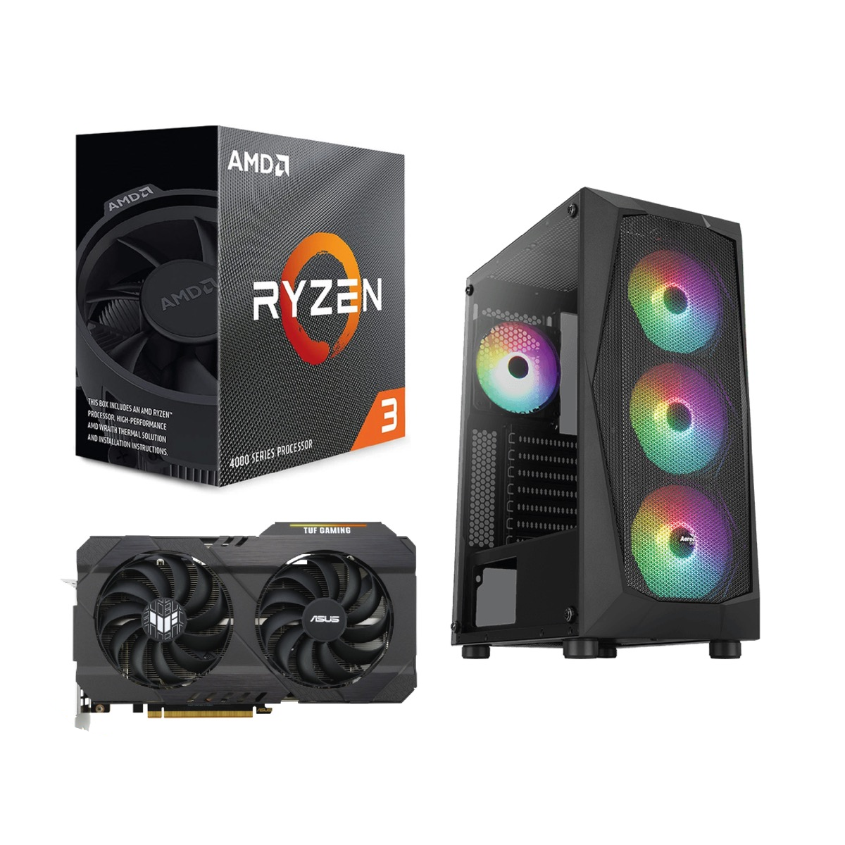 Imagen de Pc Gamer Amd Ryzen 3 4100 A520 16GB RX 6500 XT SSD120GB HDD1TB