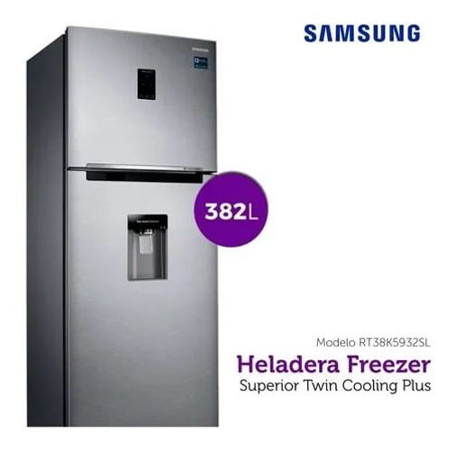 Imagen de Heladera Samsung Rt38 Rt38k5932sl Inverter No Frost 380lt