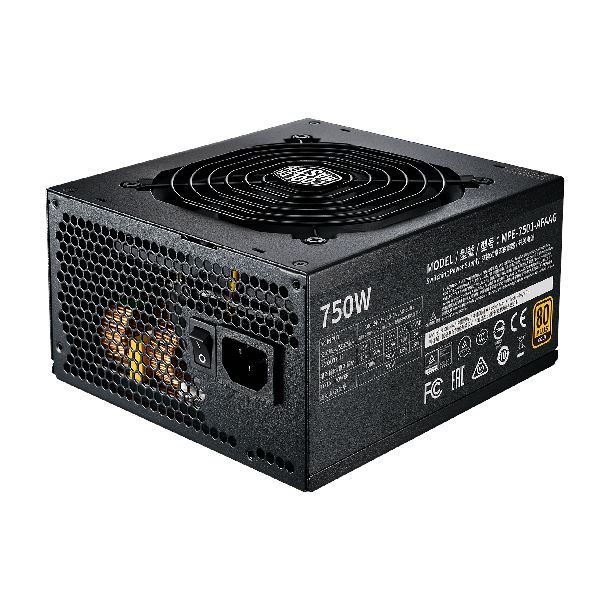 Imagen de FUENTE 750W COOLERMASTER MWE V2 80 PLUS GOLD FULL MODULAR