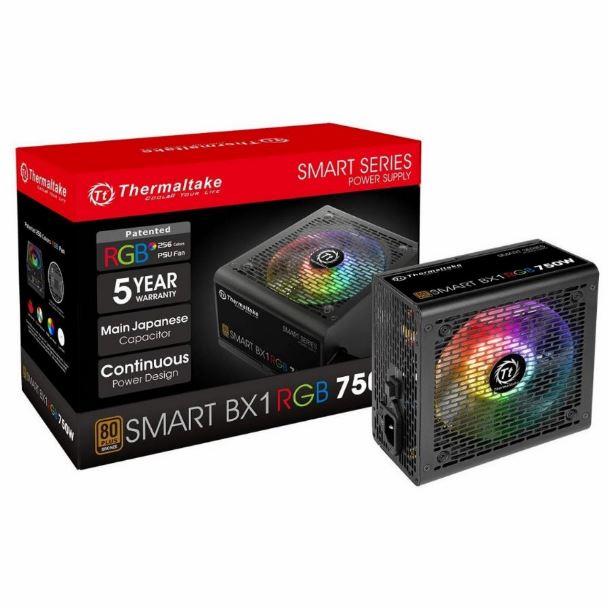 Imagen de FUENTE 750W THERMALTAKE SMART BX1 80 PLUS BRONZE RGB