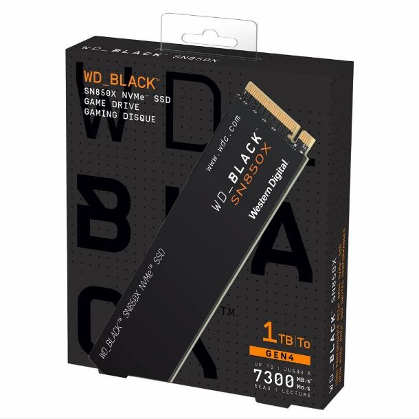 Imagen de HD SSD 1TB WD BLACK SN850X M.2 NVME GEN4 7300 MB/S