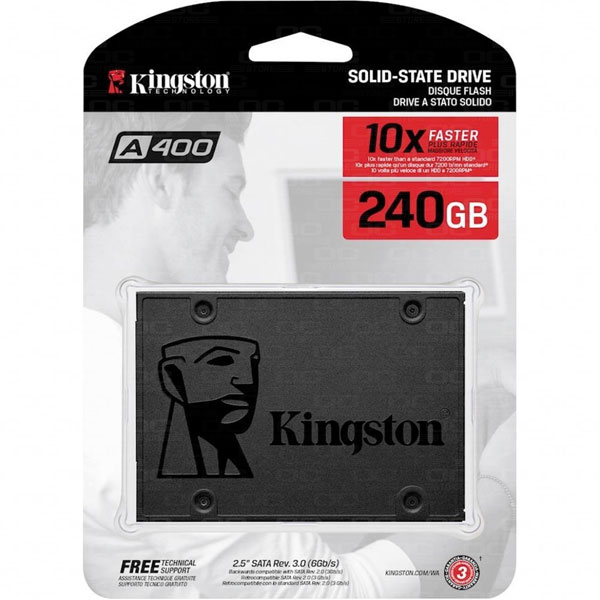 Imagen de HD SSD 240GB KINGSTON A400 SATA III 2.5