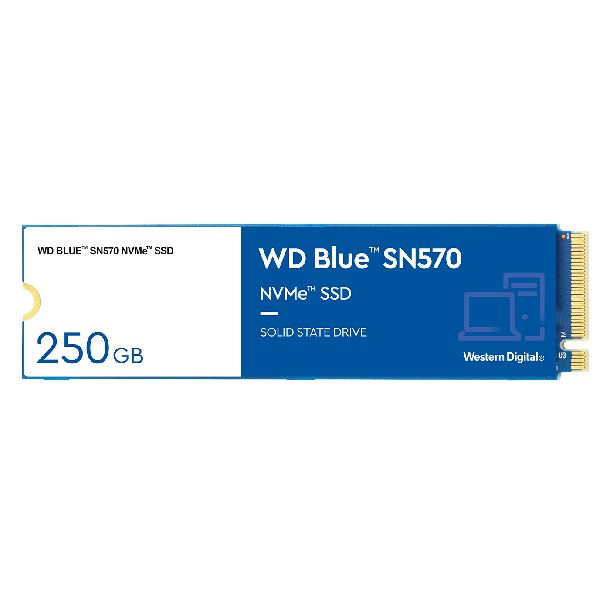 Imagen de HD SSD 250GB WD BLUE SN570 M.2 NVME GEN3 3300 MB/S