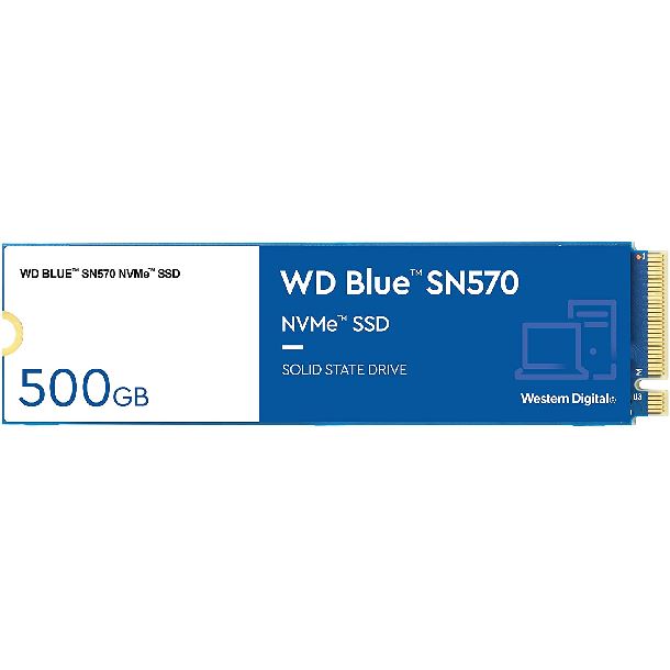 Imagen de HD SSD 500GB WD BLUE SN570 M.2 NVME GEN3 3400 MB/S