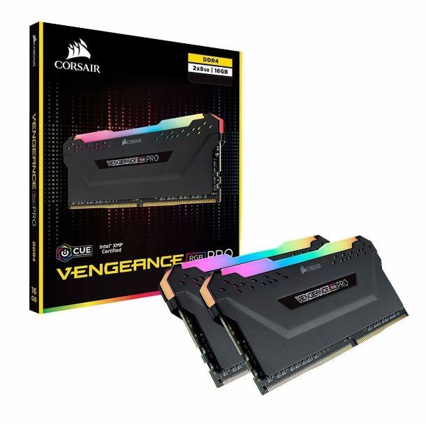 Imagen de MEMORIA 16GB (2X8GB) DDR4 3600 CORSAIR VENGEANCE PRO RGB