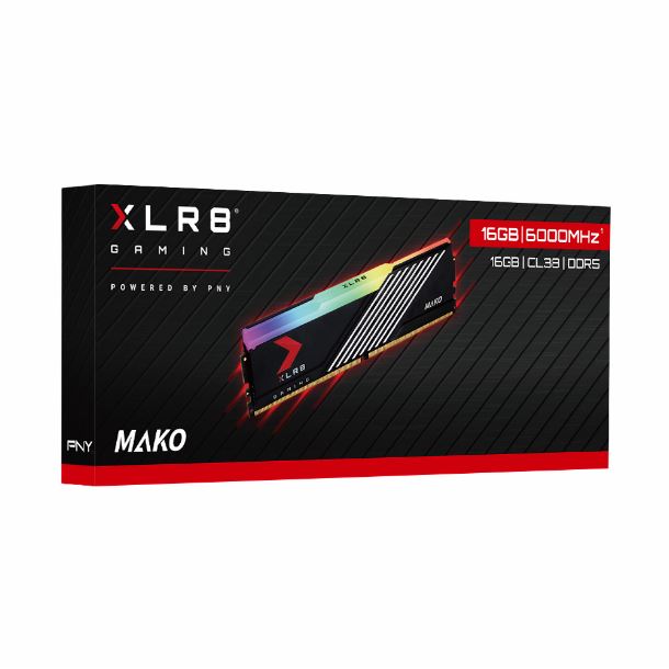 Imagen de MEMORIA 16GB DDR5 6000 PNY XLR8 GAMING MAKO BLACK EPIC-X RGB