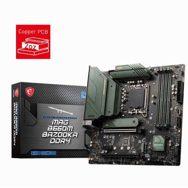 Imagen de MOTHER MSI B660M MAG BAZOOKA DDR4 S1700