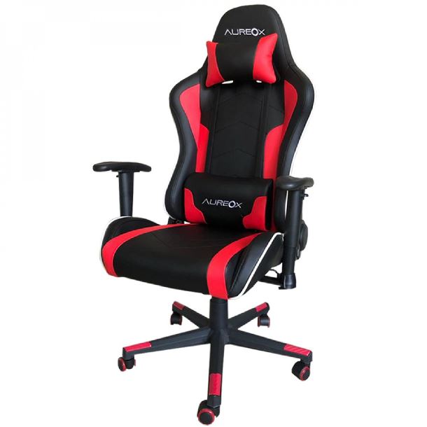 Imagen de SILLA GAMER AUREOX G400 NEGRA Y ROJO