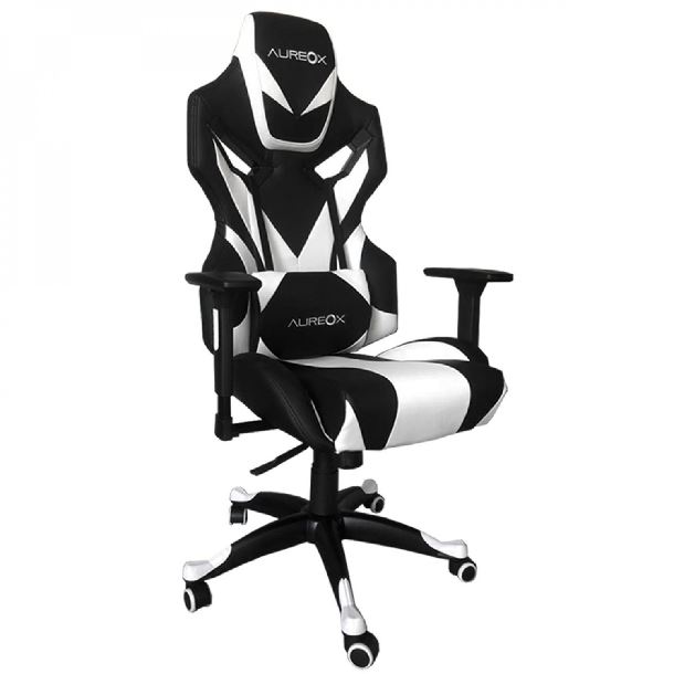 Imagen de SILLA GAMER AUREOX G600 NEGRA Y BLANCO