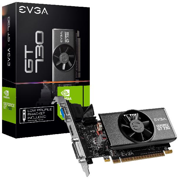 Imagen de VIDEO GEFORCE GT 730 2GB EVGA GDDR5 LOW PROFILE