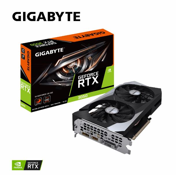 Imagen de VIDEO GEFORCE RTX 3050 8GB GIGABYTE WINDFORCE OC