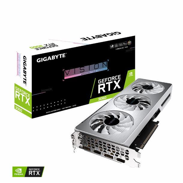 Imagen de VIDEO GEFORCE RTX 3060 12GB GIGABYTE VISION OC