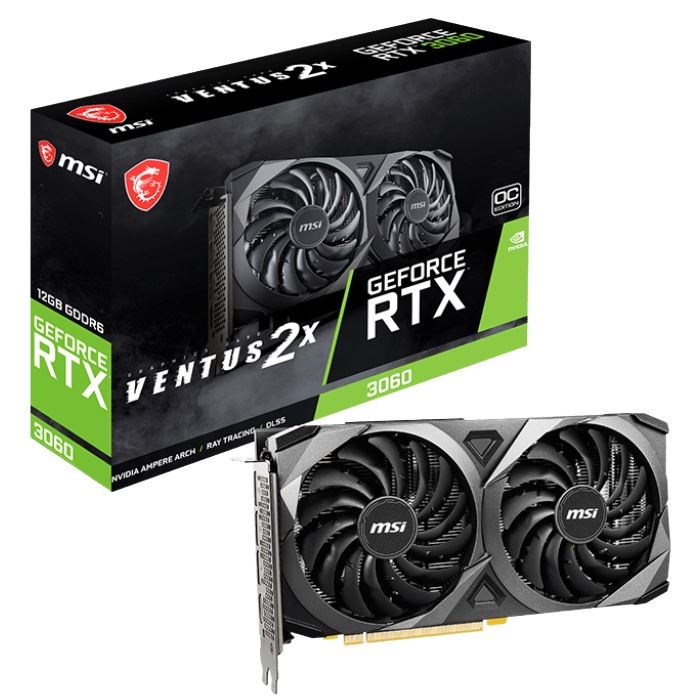 Imagen de VIDEO GEFORCE RTX 3060 12GB MSI VENTUS 2X OC