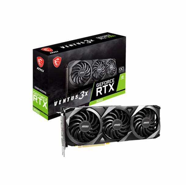 Imagen de VIDEO GEFORCE RTX 3060 12GB MSI VENTUS 3X