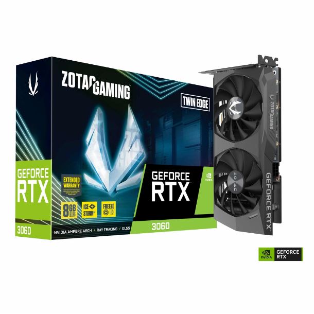 Imagen de VIDEO GEFORCE RTX 3060 8GB ZOTAC TWIN EDGE