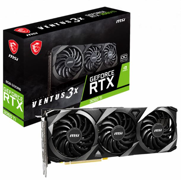 Imagen de VIDEO GEFORCE RTX 3060 TI 8GB MSI VENTUS 3X OC EDITION