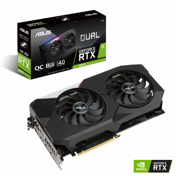 Imagen de VIDEO GEFORCE RTX 3070 8GB ASUS DUAL V2 LHR