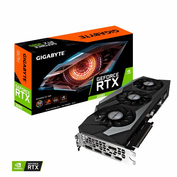 Imagen de VIDEO GEFORCE RTX 3080 12GB GIGABYTE GAMING OC LHR