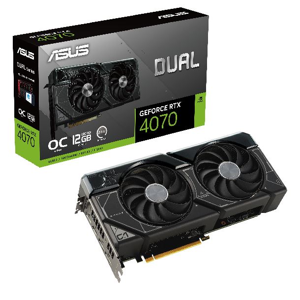 Imagen de VIDEO GEFORCE RTX 4070 12GB ASUS DUAL OC EDITION