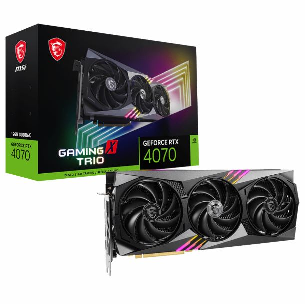 Imagen de VIDEO GEFORCE RTX 4070 12GB MSI GAMING X TRIO