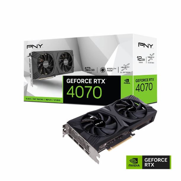 Imagen de VIDEO GEFORCE RTX 4070 12GB PNY VERTO DUAL FAN