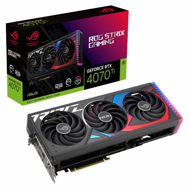 Imagen de VIDEO GEFORCE RTX 4070 TI 12GB ASUS ROG STRIX