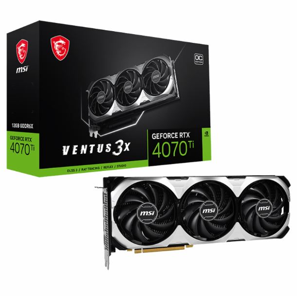 Imagen de VIDEO GEFORCE RTX 4070 TI 12GB MSI VENTUS 3X OC