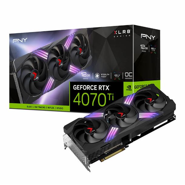 Imagen de VIDEO GEFORCE RTX 4070 TI 12GB PNY VERTO TF XLR8 GAMING EPIC-X OC