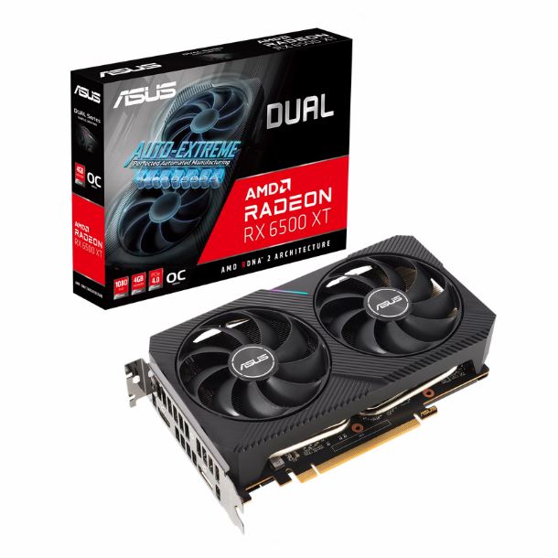 Imagen de VIDEO RADEON RX 6500 XT 4GB ASUS DUAL O4G