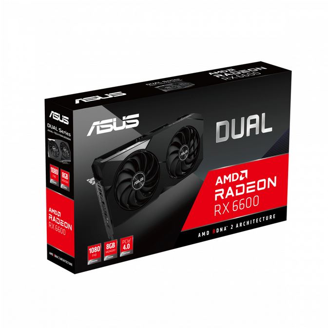 Imagen de VIDEO RADEON RX 6600 ASUS DUAL 8GB OC